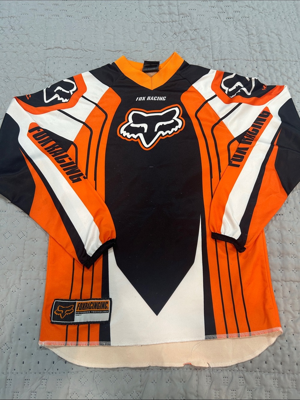 Fox Racing Orange Black White Motocross Jersey riding youth
